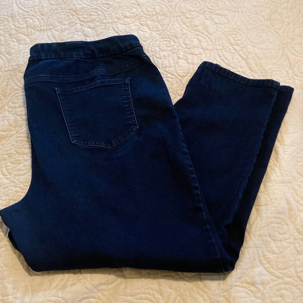 Chico's Dark Navy Perfect Stretch Nicky Leggings Ankle US Size 16 Chico Size 3